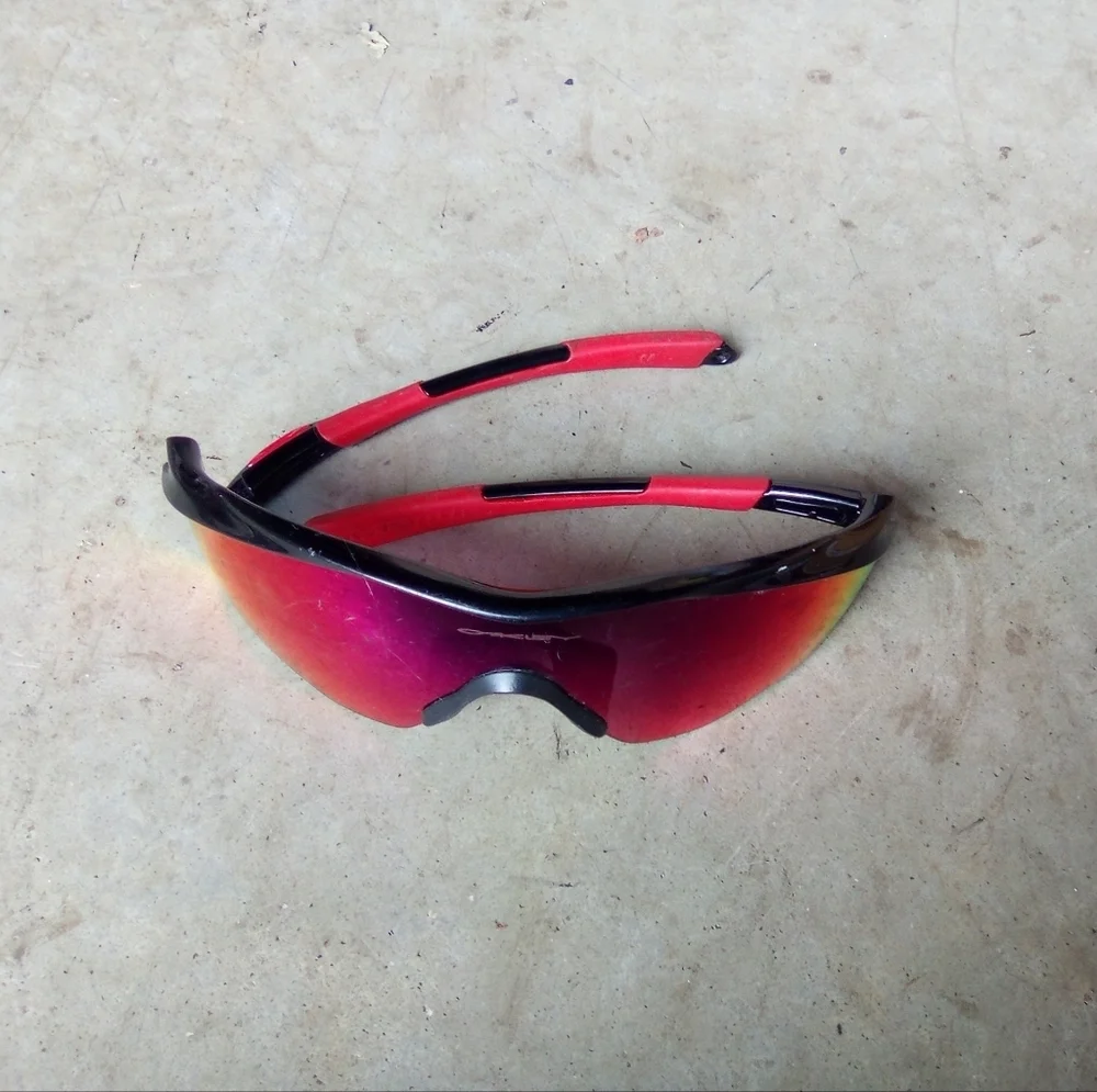 Sporty Red and Black Sunglasses